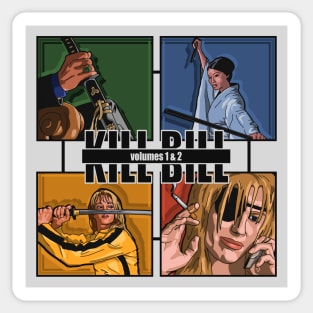 Kill Bill Panels (with Title) Sticker